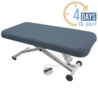 Earthlite Ellora electric lift massage table in mystic blue (Earthlite product photo)