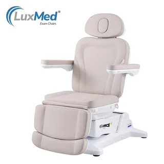 LuxMed LUKO Pro swivel electric exam chair in taupe (Spa Source product photo)