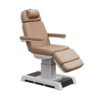 Spa Numa New Medici 2218BN heavy-duty pedestal treatment chair in sand (Source One Beauty product photo)